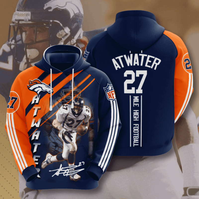 Denver Broncos 3D Hoodie Side View