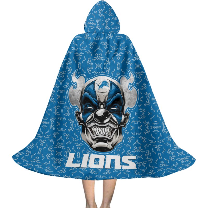 Back view of Detroit Lions Halloween Cloak