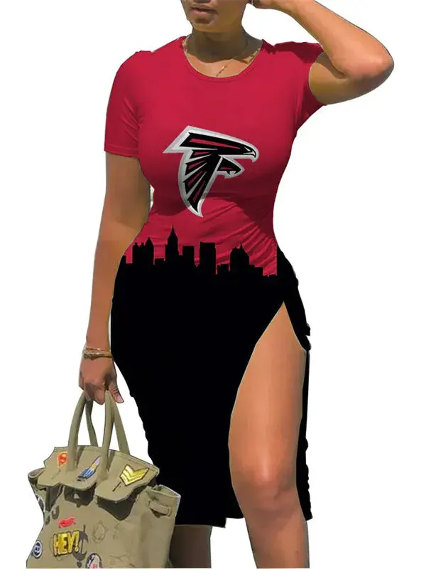 Atlanta Falcons Slit Bodycon Dress