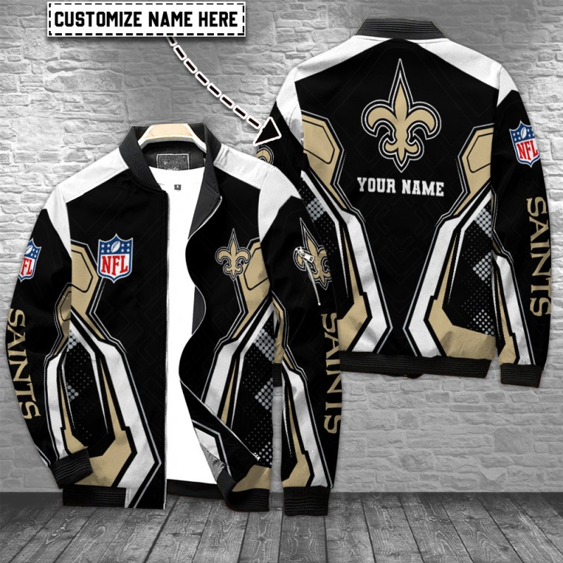 New Orleans Saints Bomber Jacket Front View