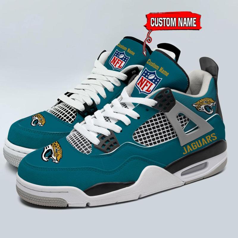 Jacksonville Jaguars Personalized AJ4 Sneaker Design