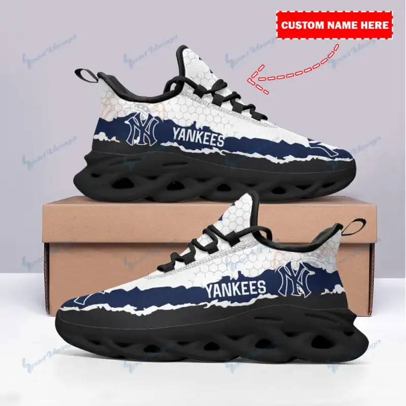 New York Yankees Personalized Yezy Running Sneakers Image 3