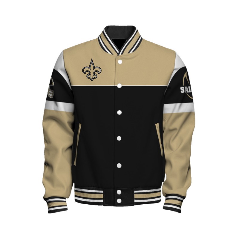 New Orleans Saints Varsity Jacket Detail