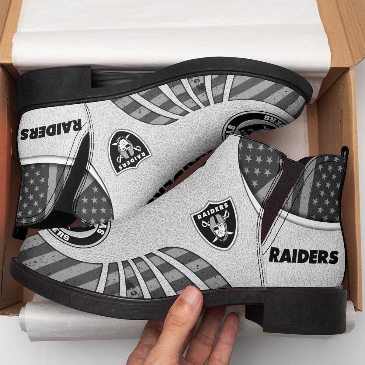 Stylish Las Vegas Raiders Short Boots