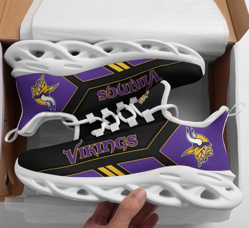 Minnesota Vikings Yezy Running Sneakers - Front View