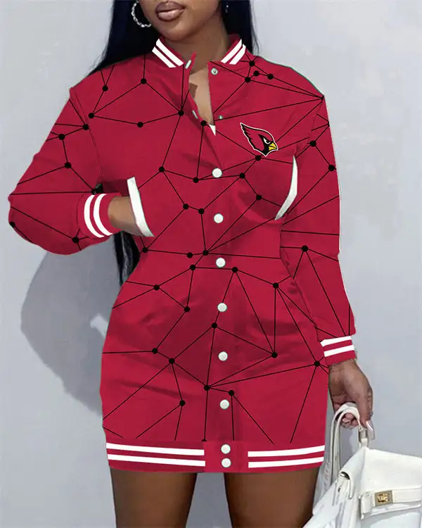 Arizona Cardinals Women Button Down Jacket Dress