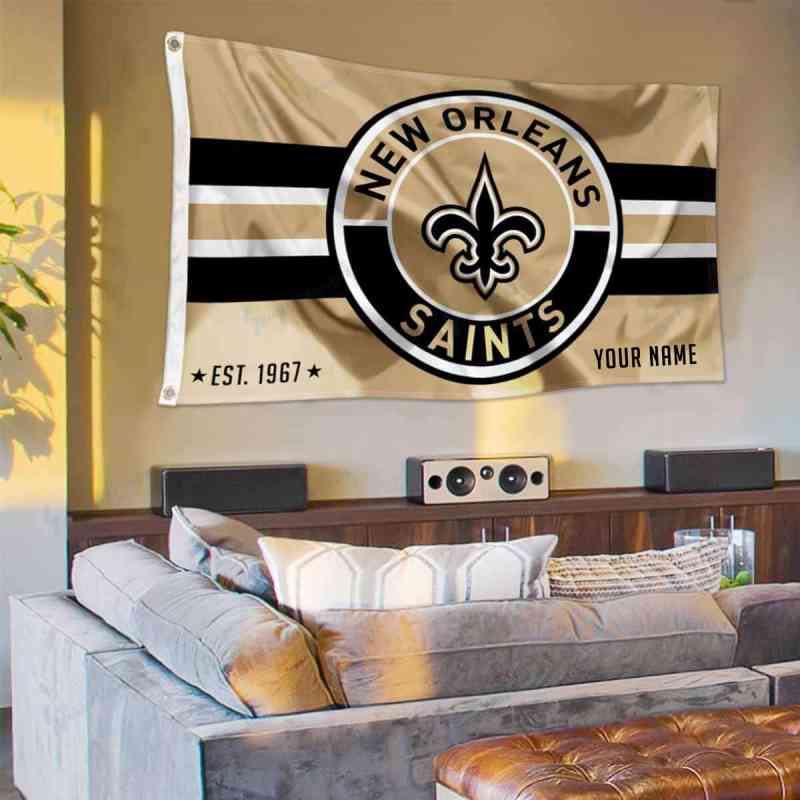 New Orleans Saints Personalized Flag