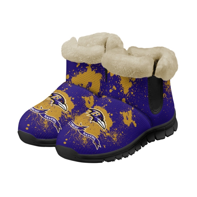 Baltimore Ravens Comfy Winter Snow Boots Image 7