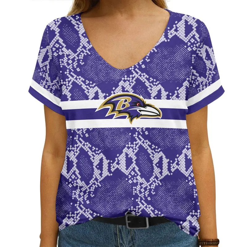 Baltimore Ravens V-neck Women T-shirt