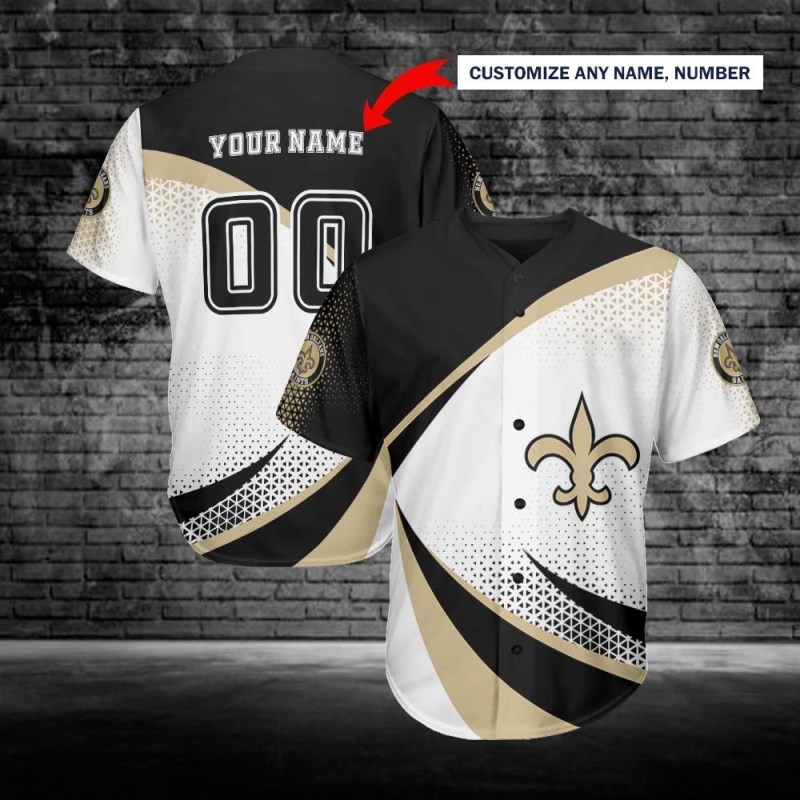 New Orleans Saints Personalized Baseball Jersey Shirt