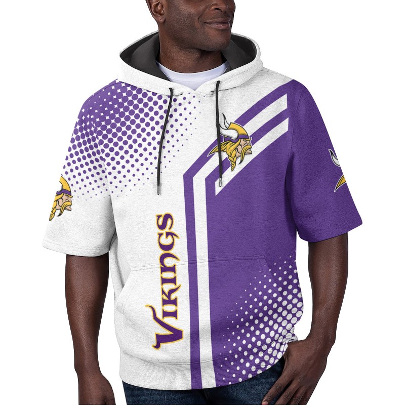 Minnesota Vikings Short Sleeve Hoodie