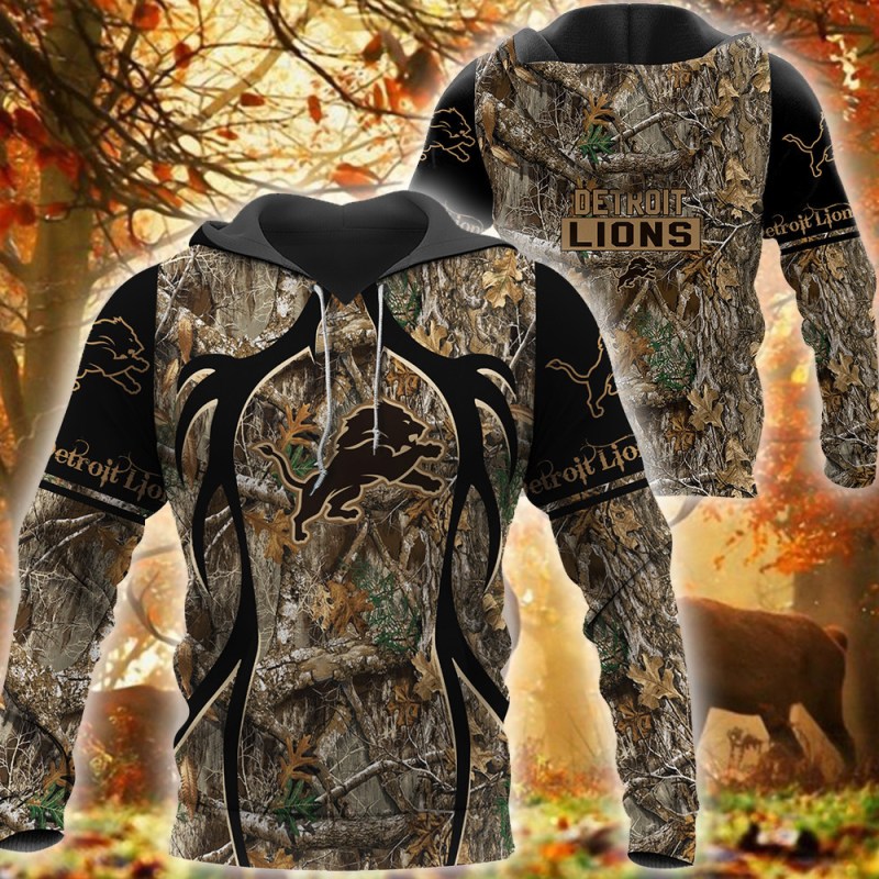 Detroit Lions Limited Edition All Over Print Hoodie Sweatshirt