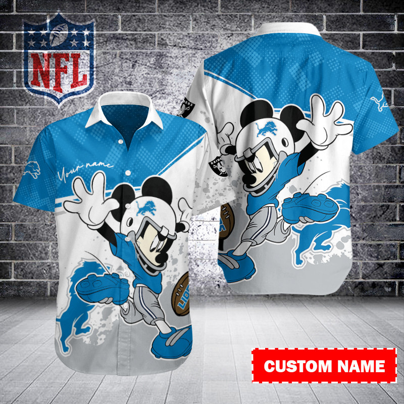 Sizing Chart for Detroit Lions Personalized Button Shirt
