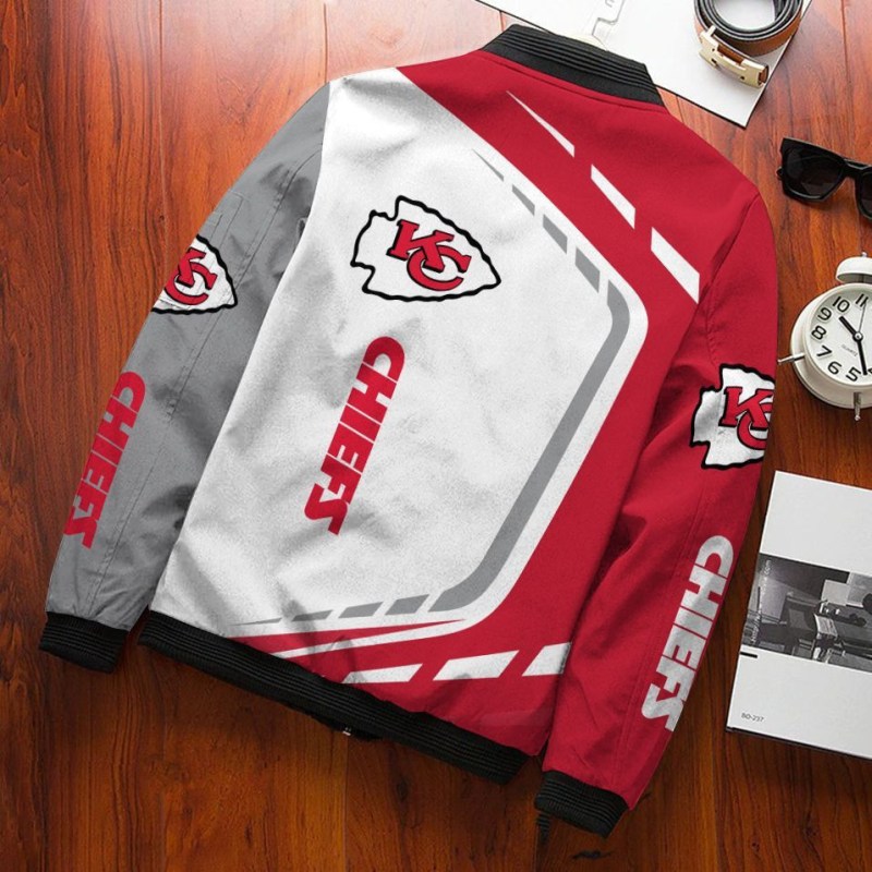 Kansas City Chiefs Bomber Jacket Back View
