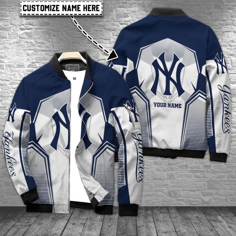 New York Giants Personalized Bomber Jacket Front