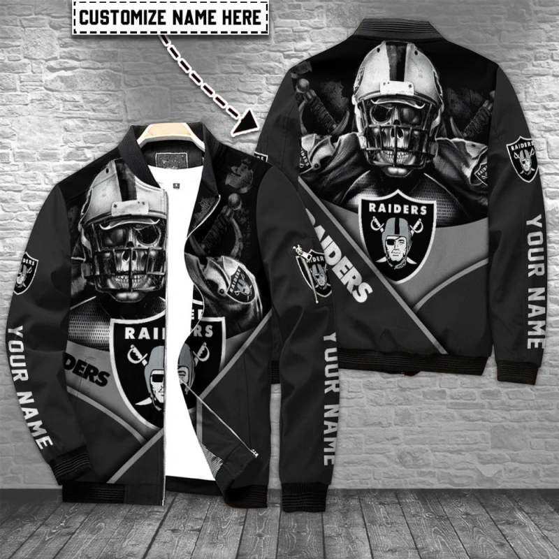 Las Vegas Raiders Personalized Bomber Jacket