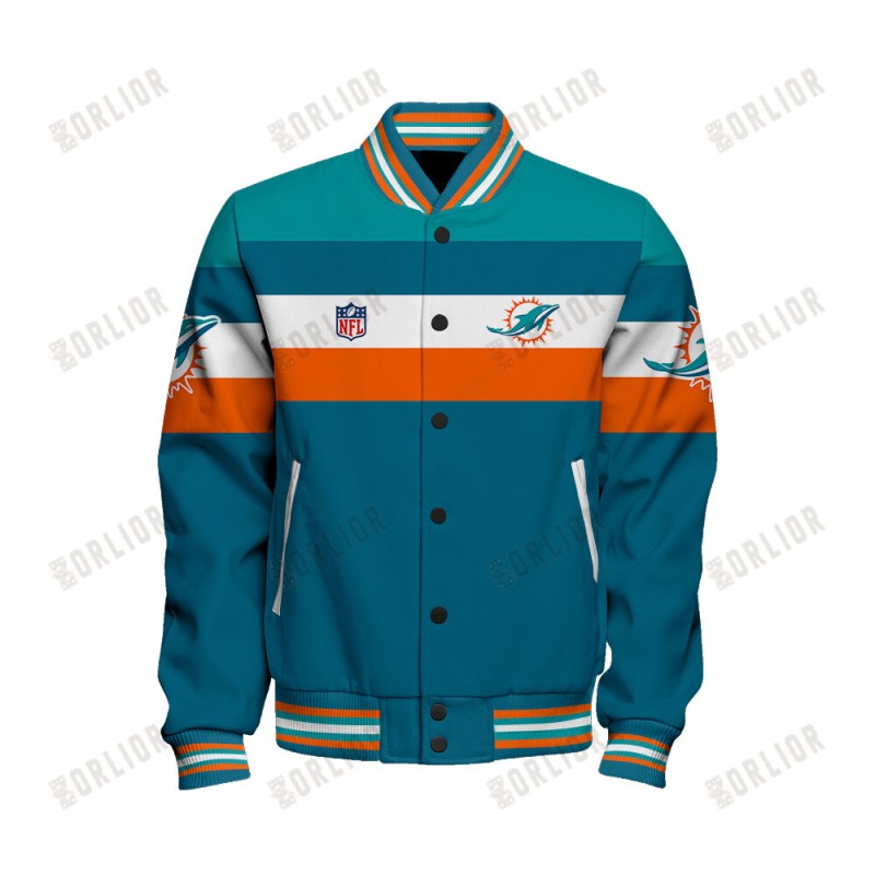 Miami Dolphins Varsity Jacket - Back View