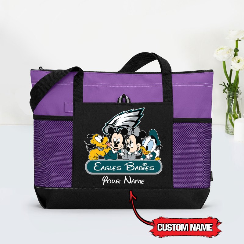 Philadelphia Eagles Tote Bag Purple