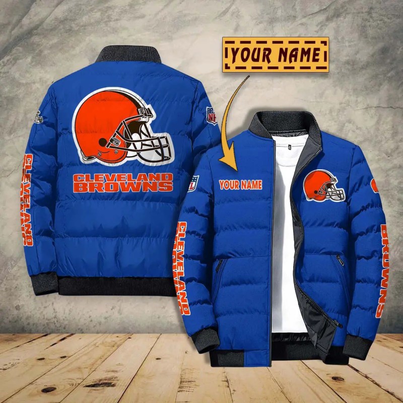 Cleveland Browns Puffer Jacket on Model