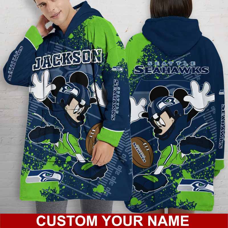Seattle Seahawks Personalized Snug Hoodie Front