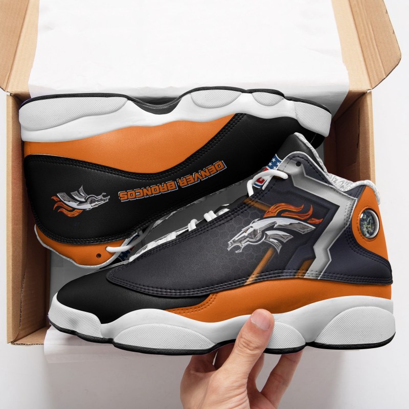 Denver Broncos Air JD13 Sneakers - Side View