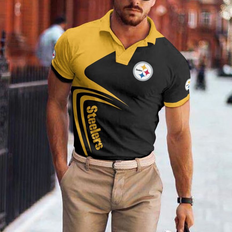 Pittsburgh Steelers Fan Polo T-Shirt