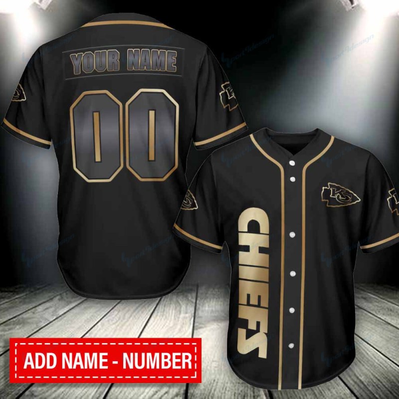 Kansas City Chiefs Personalized Baseball Jersey