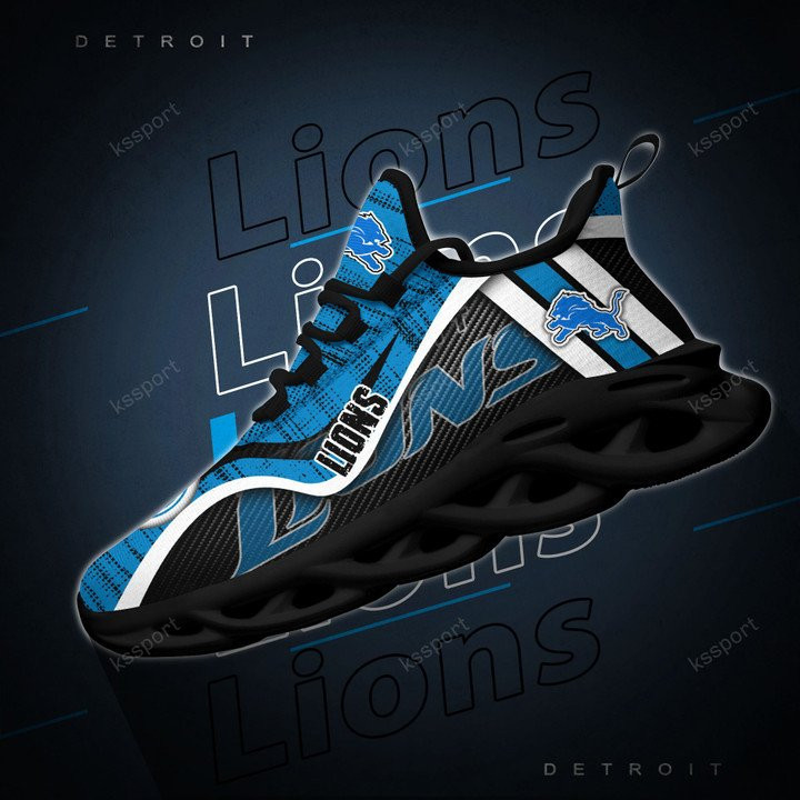 Detroit Lions Yezy Running Sneakers Detail View