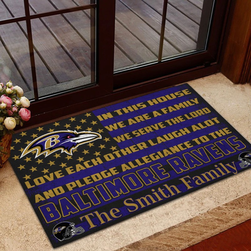 Customizable Baltimore Ravens Doormat