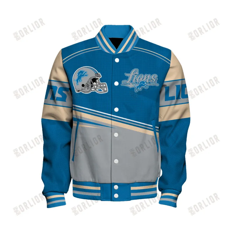 Detroit Lions Varsity Jacket Design