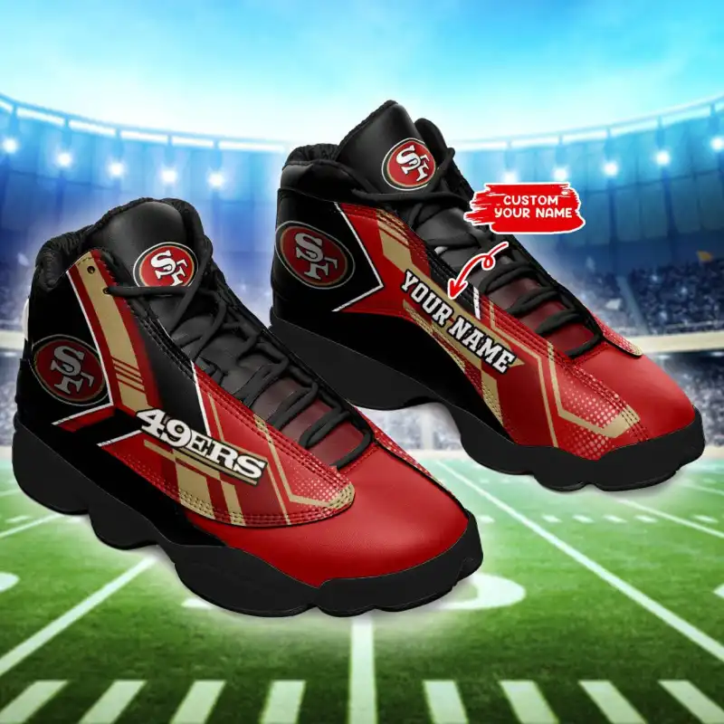 San Francisco 49ers Personalized AJD13 Sneakers