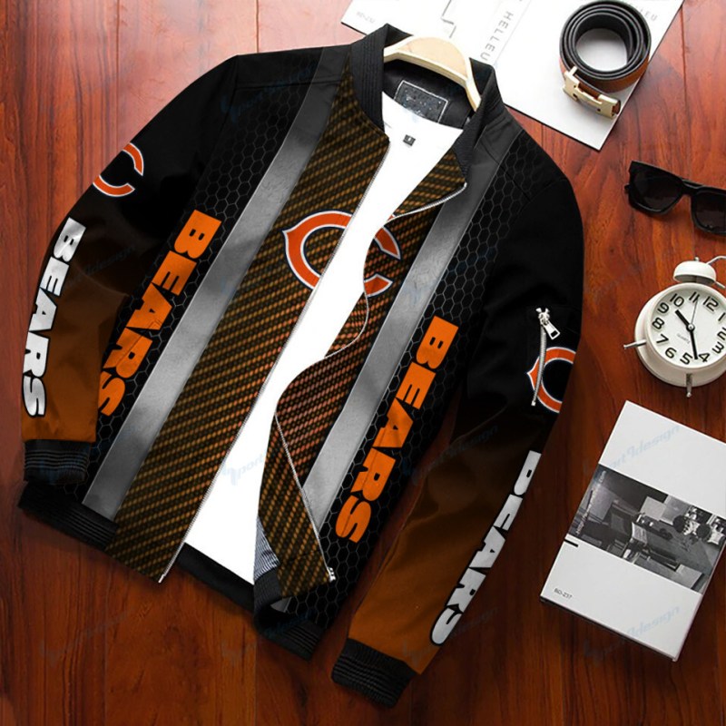 Chicago Bears Bomber Jacket Back