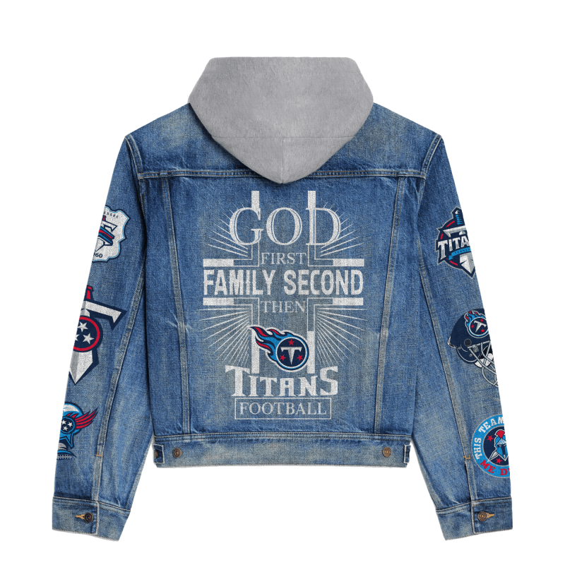 Tennessee Titans Hooded Denim Jacket Details