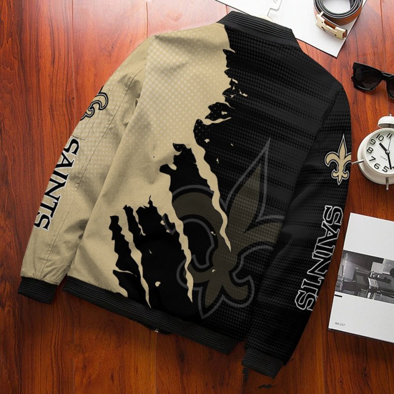 Back View of New Orleans Saints Personalized Jacket