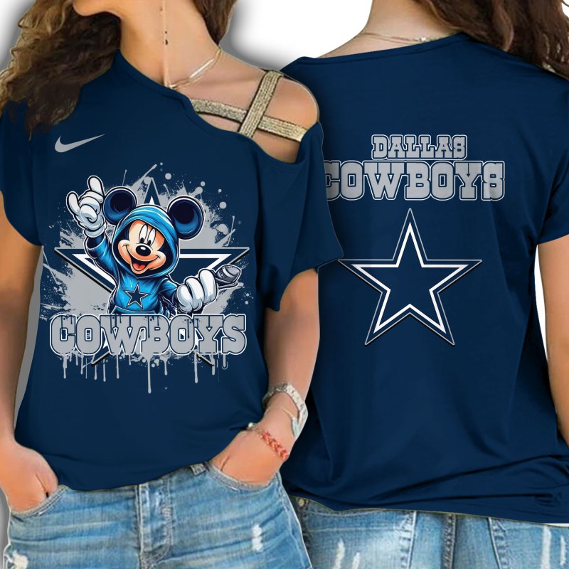 Dallas Cowboys One Shoulder Shirt Lifestyle View