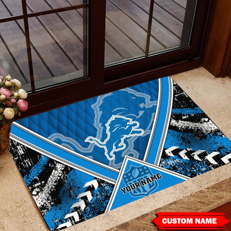 Detroit Lions Personalized Doormat