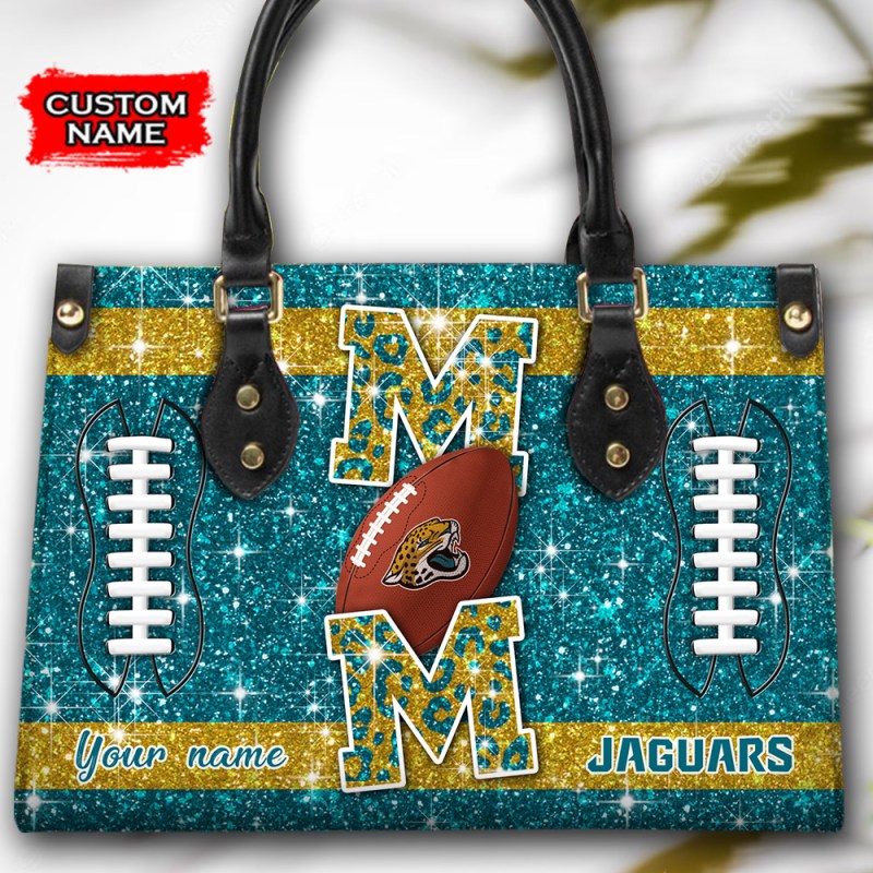 Jacksonville Jaguars Personalized Leather Hand Bag Image 3