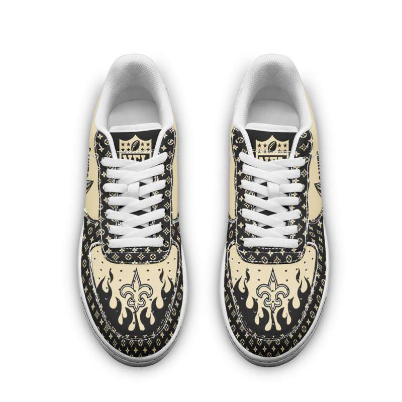 New Orleans Saints AF1 Shoes Side View