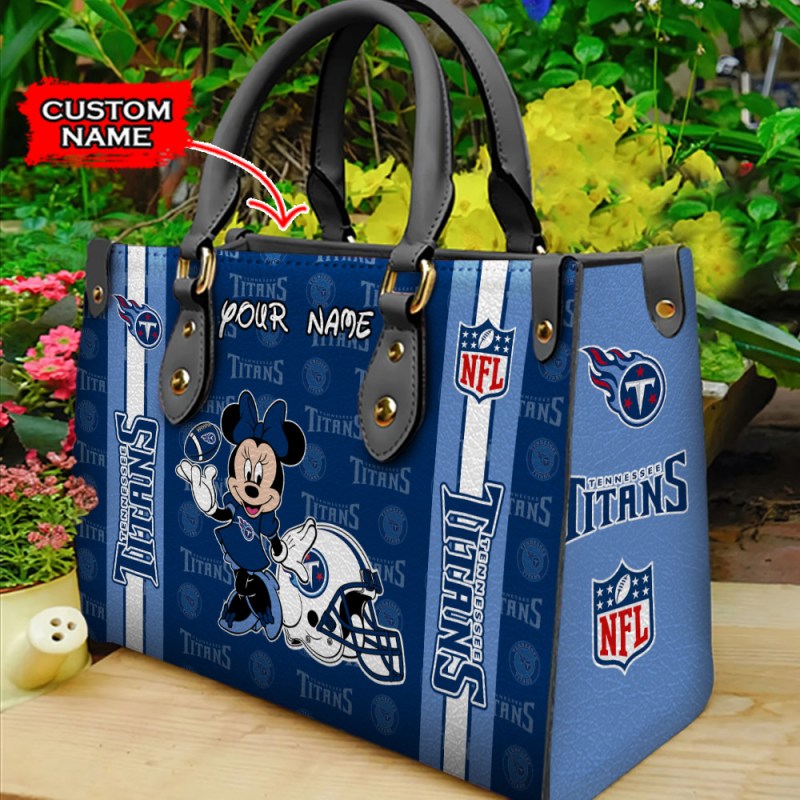 Tennessee Titans Personalized Leather Hand Bag
