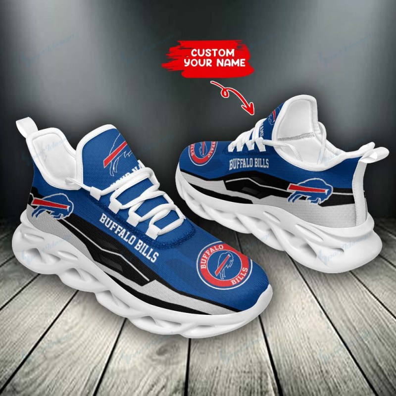 Buffalo Bills Personalized Yeezy Running Sneakers Side View