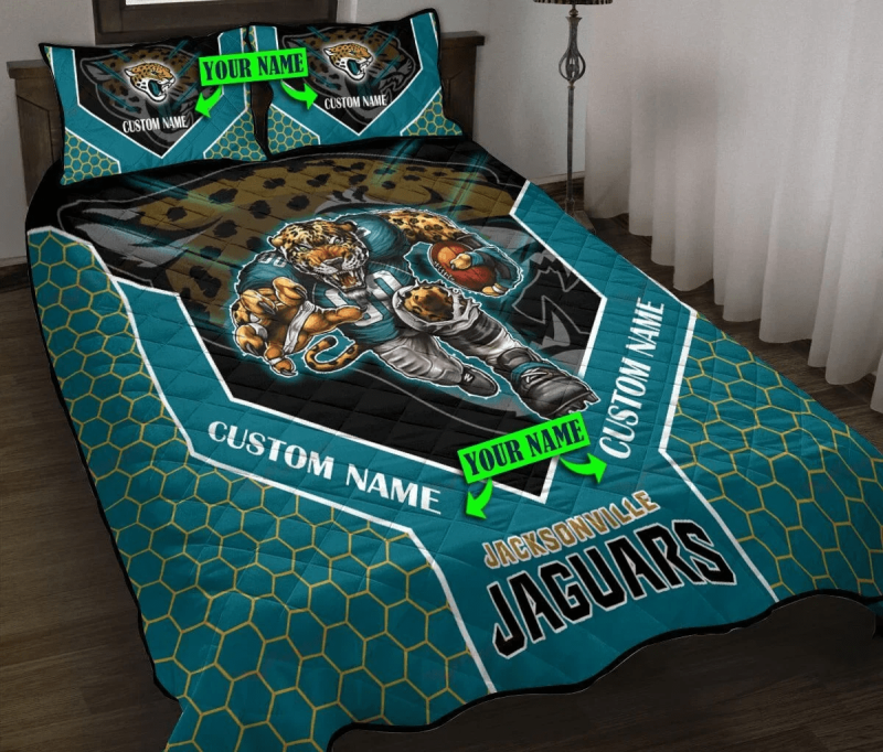 Jacksonville Jaguars Personalized Quilt Set