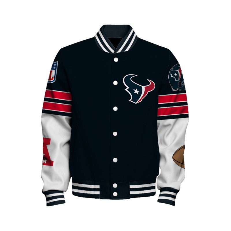 Houston Texans Varsity Jacket Back View