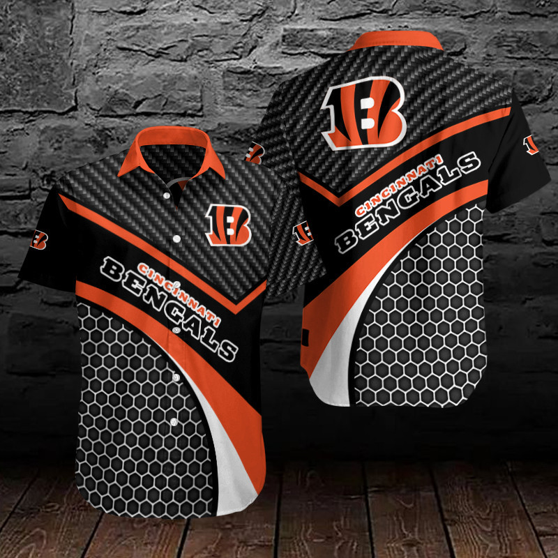 Sizing Chart for Cincinnati Bengals Button Shirt