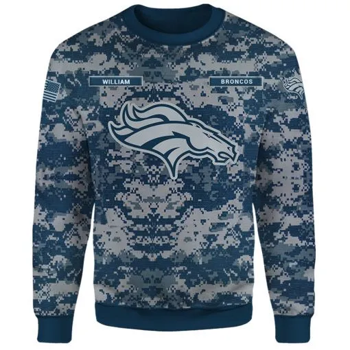 Denver Broncos Personalized All Over Printed Sweater