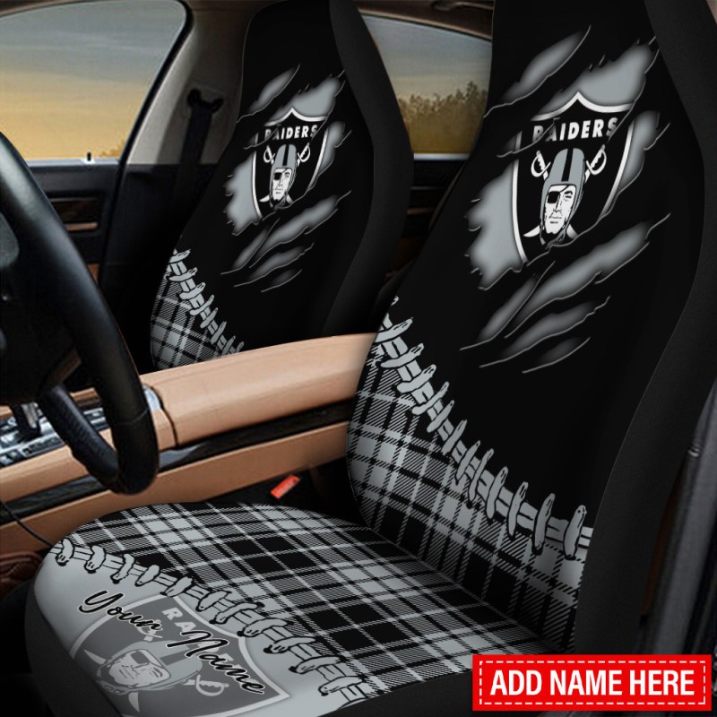 Las Vegas Raiders Personalized Car Seat Covers