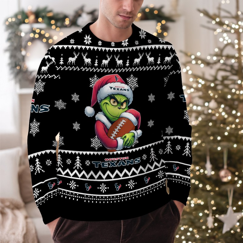 Houston Texans Ugly Christmas Sweater Outdoor View 2