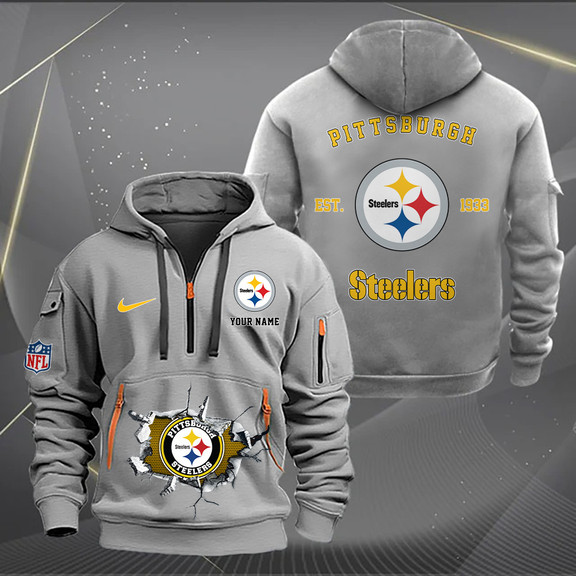 Pittsburgh Steelers Quarter Zip Hoodie
