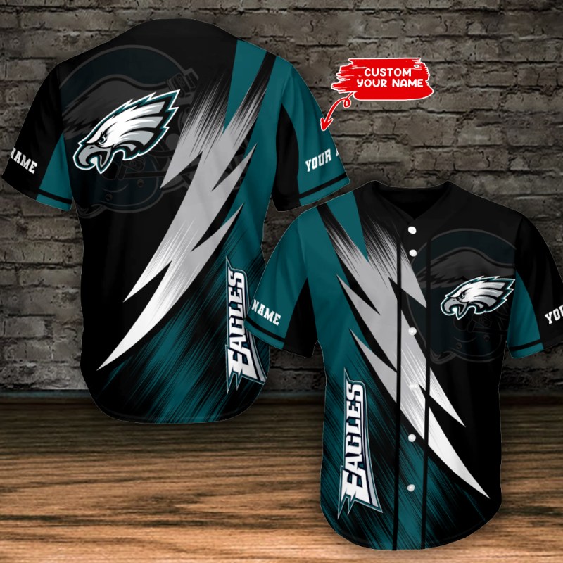 Philadelphia Eagles Personalized Baseball Jersey