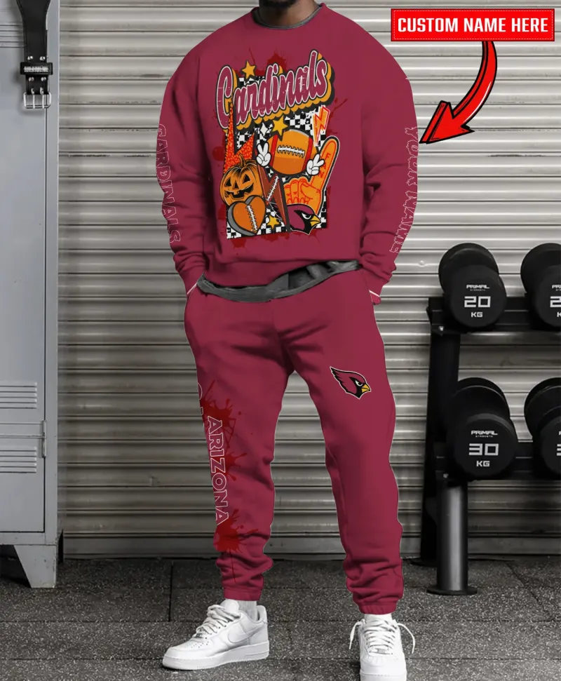 Arizona Cardinals Halloween Collection Sweatshirt and Sweatpants Set