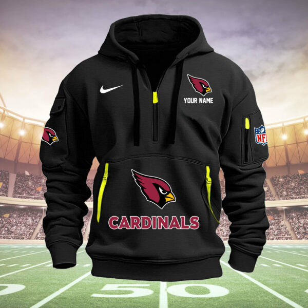 Arizona Cardinals Personalized Quarter Zip Hoodie - Image 5